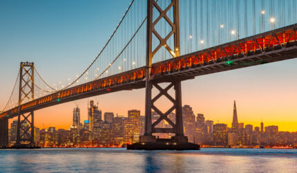 san francisco bridge night